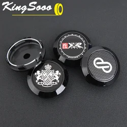 4PCS JDM ENKEI Center Cap Sport Rim Cap 64mm Clip ADVAN Emblem Sticker XXR Wheel Cover Caps Hub Cap Black & Silver