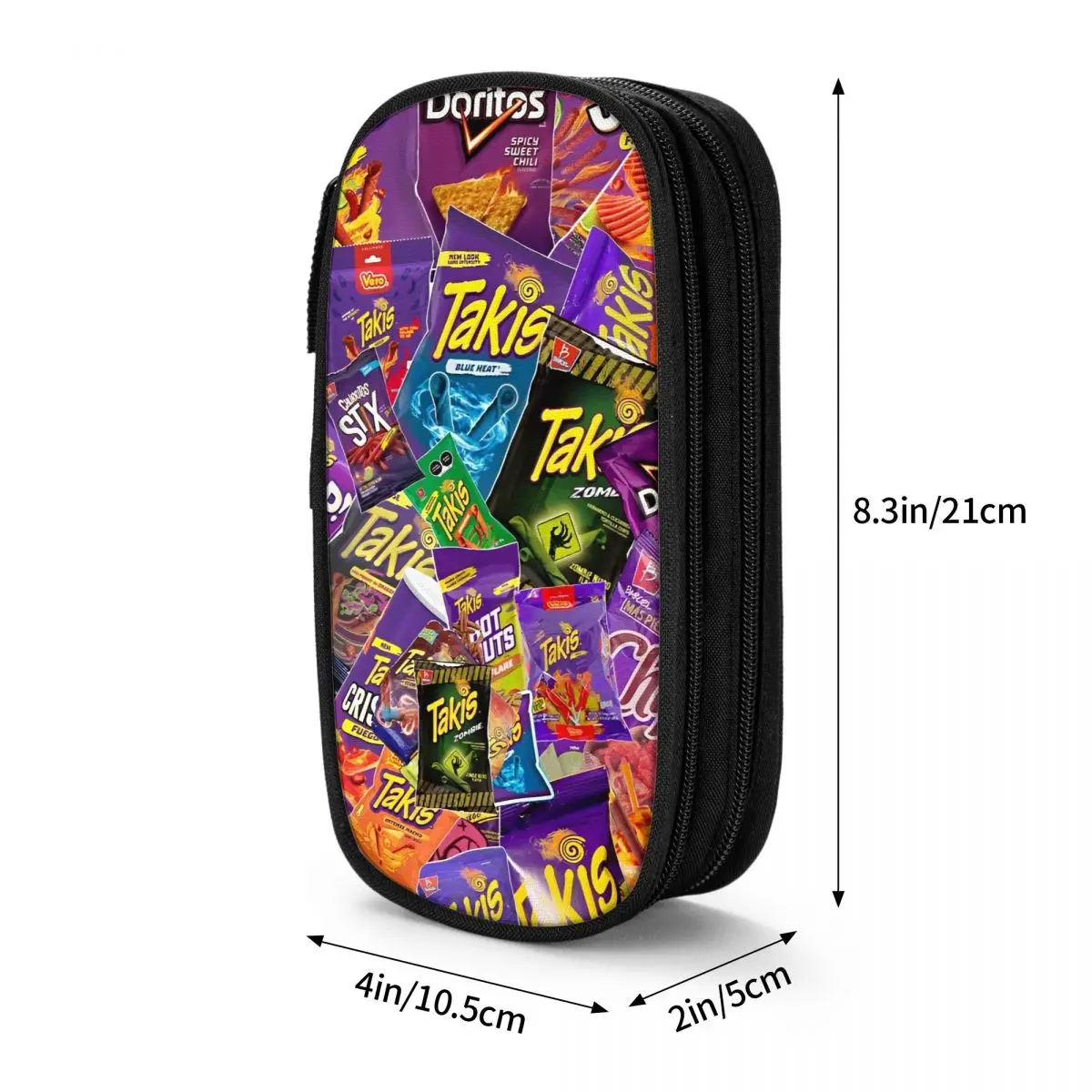 Astuccio per matite Takis Chili Astuccio per matite messicano Tortilla Chips Astuccio per matite universitari per ragazze e ragazzi Astucci per matite scolastici estetici a doppio strato