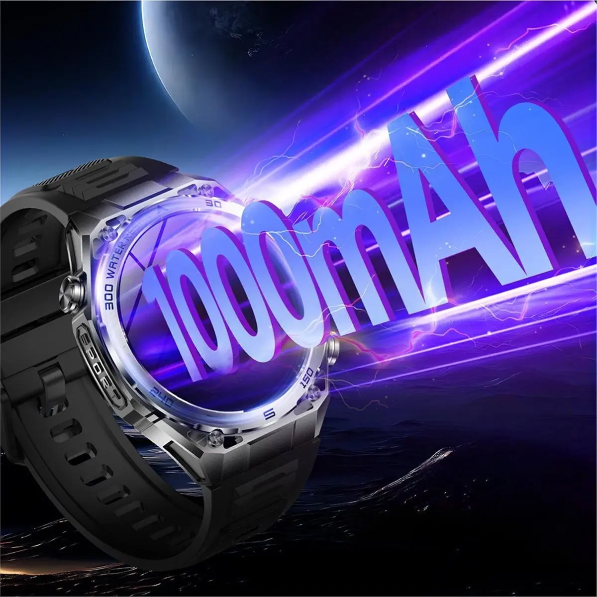newA10R Outdoor Sport Smart Watch for Men with Bluetooth Call,UV Lamp Flashlight,Waterproof,Heart Rate Monitor Health Smartwatch