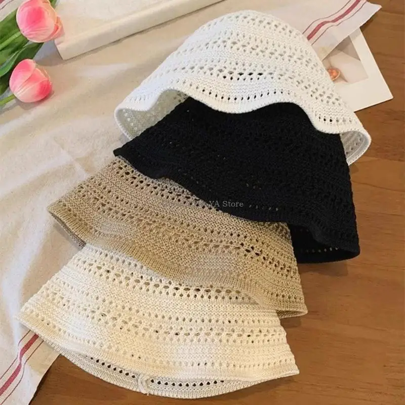 

Trendy Crochet Bucket Hat Mesh Design Lightweight Casual Summer Sun Hat