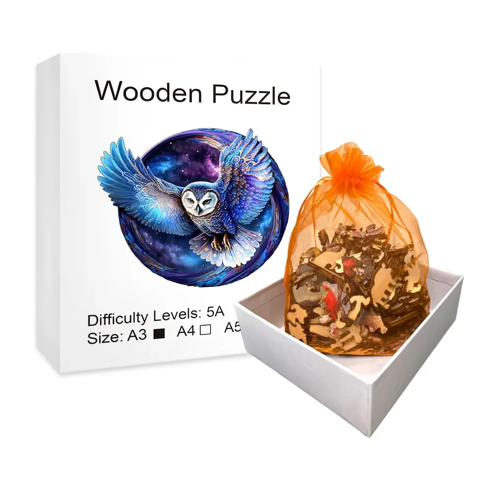 Owl Wooden Puzzles - Creative And Fun Shapes Perfect Gifts Christmas Gifts Christmas Stocking Fillers Christmas Gifts