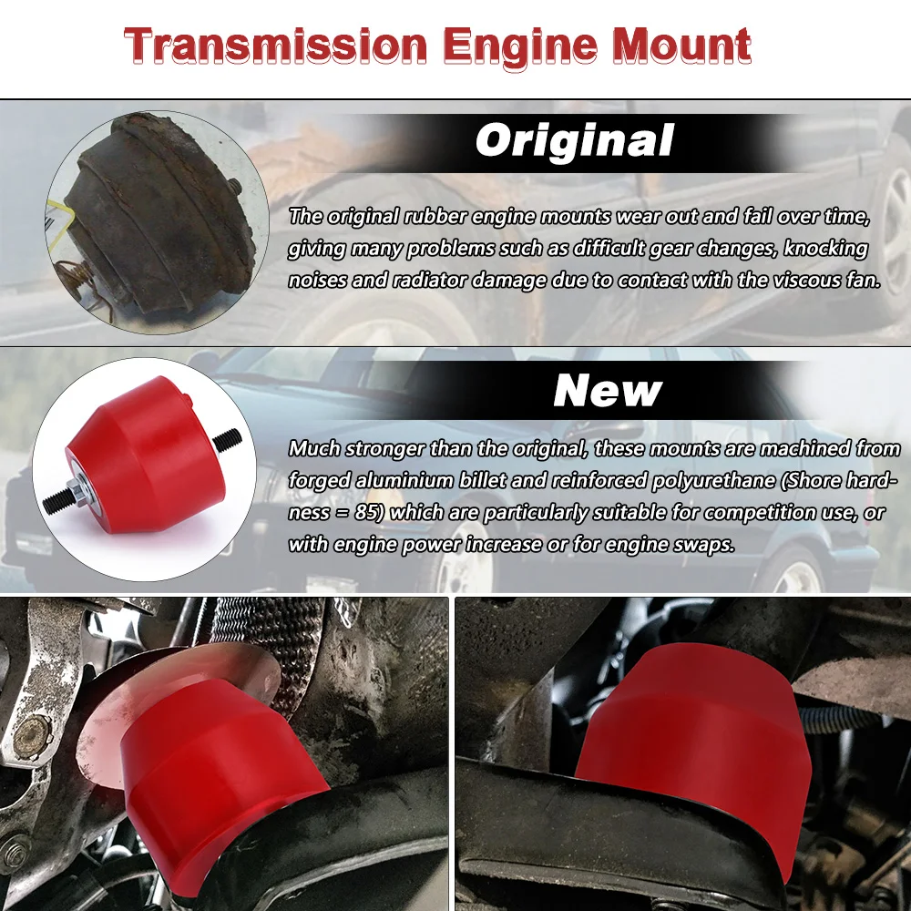 Transmission Mount OEM replacement Engine Front L&R Mounting Insulator For BMW E36 E46 Polyurethane 11811140985 22116779970