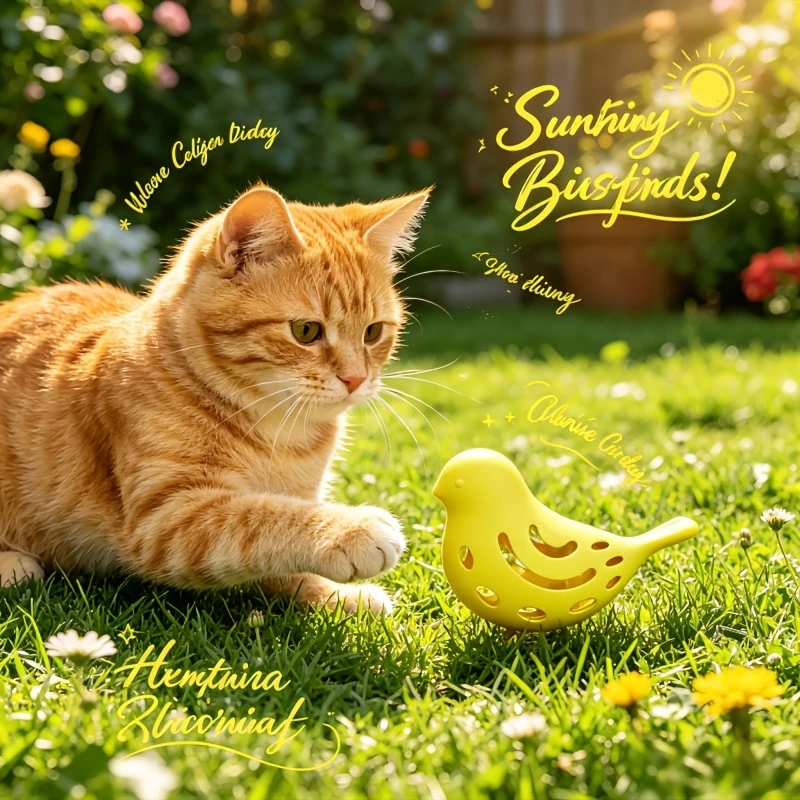 Bird Shaped Design Pet Cat Dog Toy Leakage Bite 2-in-1 Porous Leakage Food Dispenser Design Toy Home Pet Store Pet Toys 3 Colors
