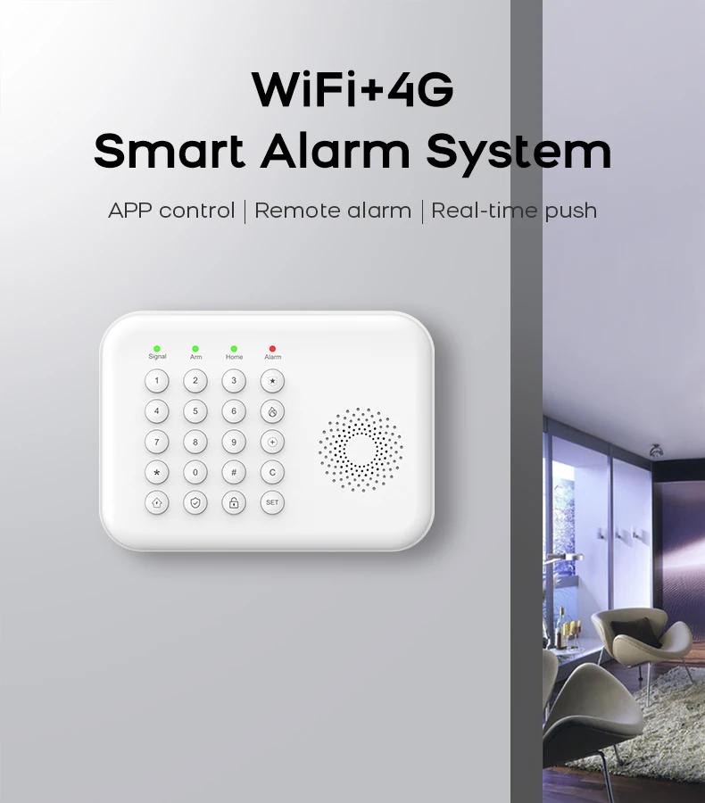 PGST Sicherheits Alarmanlage Set WiFi 2G GSM Works with Tuya Smart Life intelligentes drahtloses System für Wohnung Laden Büro Bewegungssensoren unkomplizierte Einrichtung – Detail 2