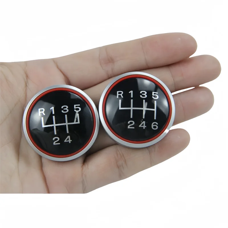 5/6 Speed Gear Shift Knob Top Number Badge Cap Cover For VW Volkswagen Golf 3 GTI R32 Jetta MK3 MK4 Golf 5 6 7 GIT GTD