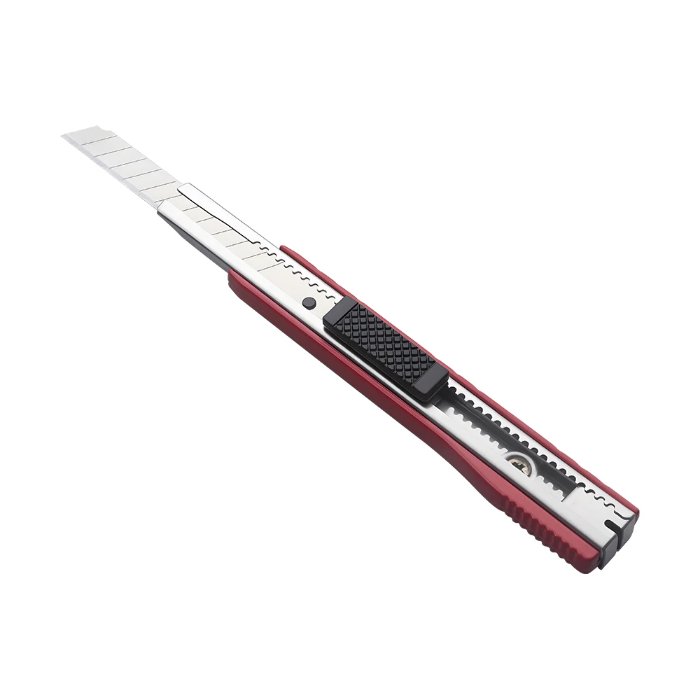 

Light 9mm Snap-off Blade Utility Knife Steel Metal Slot Safety Knifes with Pocket Blet Clip Trimming Paper Cutter Carton Opener