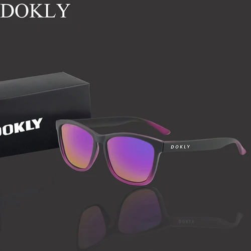 Dokly-Gafas de sol polarizadas para hombres y mujeres, cuadradas, reales