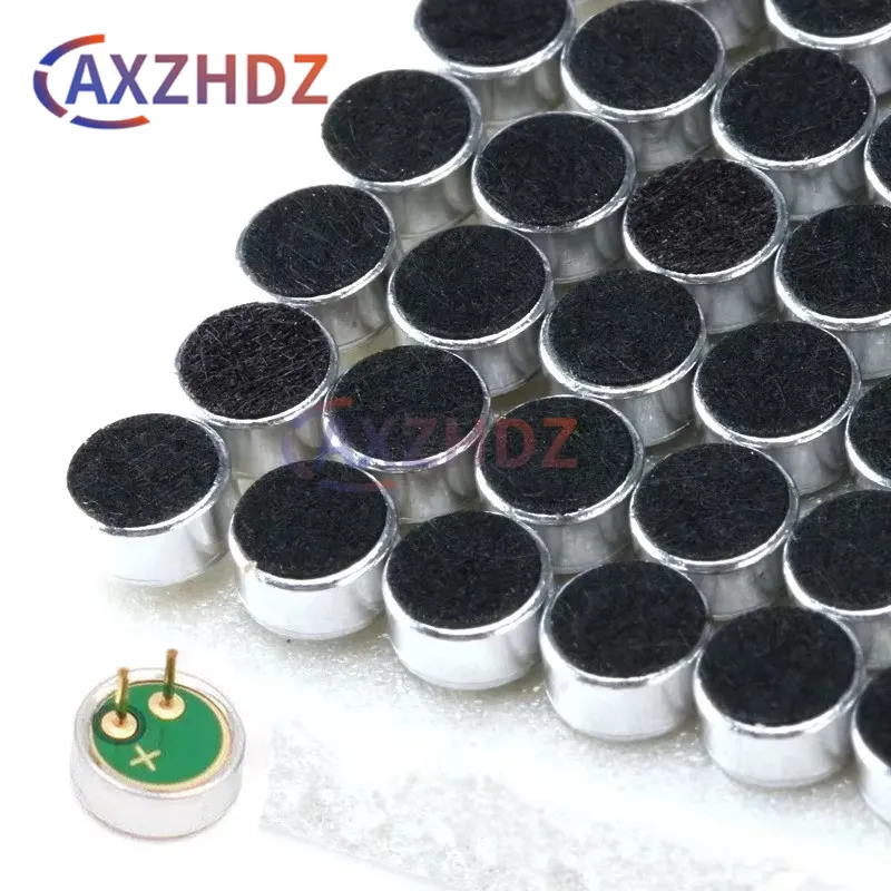 10PCS 6022 52DB Mic Electret Microphone Condenser Usd To MP3 The Recording Head 6×2.2mm 0.5mA 3V DC 2Pin Pickup 6*2.2mm