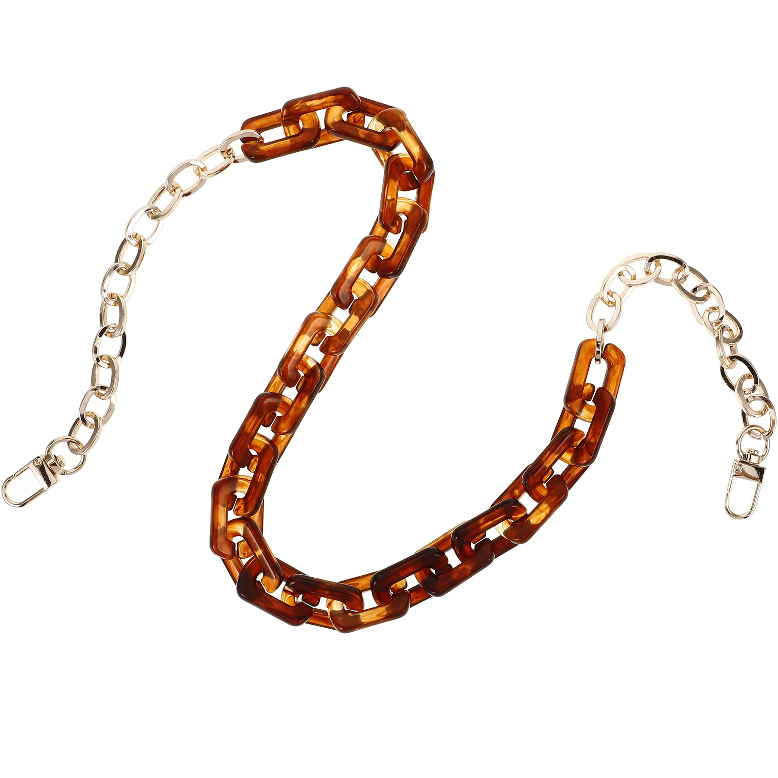 

1Pcs Square Vintage Acrylic Bag Chain Stylish Removable Shoulder Replacement Chain Lightweight Decorative DIY Crossbody Purse