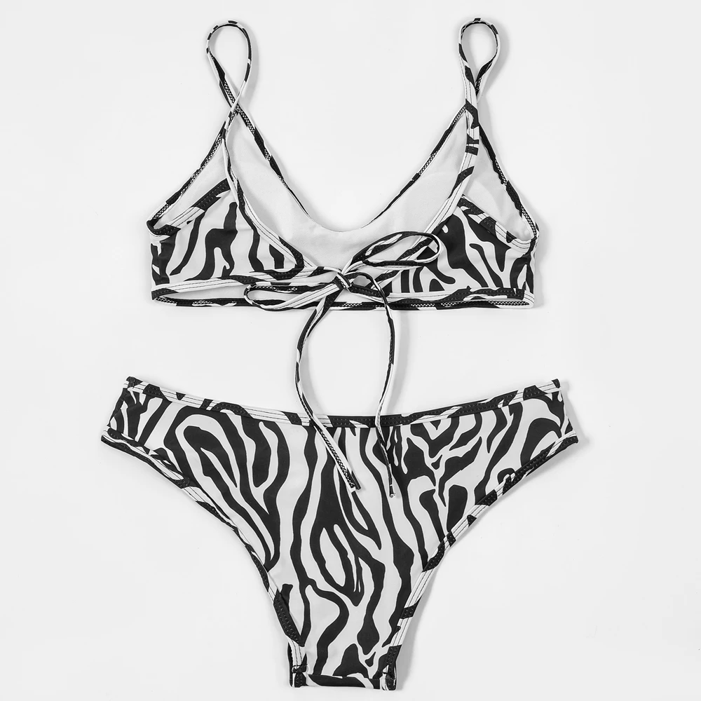 ZTVitality Print Zebra Bikini Set 2022 New Arrival Biquini Padded Push Up Bandage Swimsuit Women Summer Beachwear Sexy Swimwear