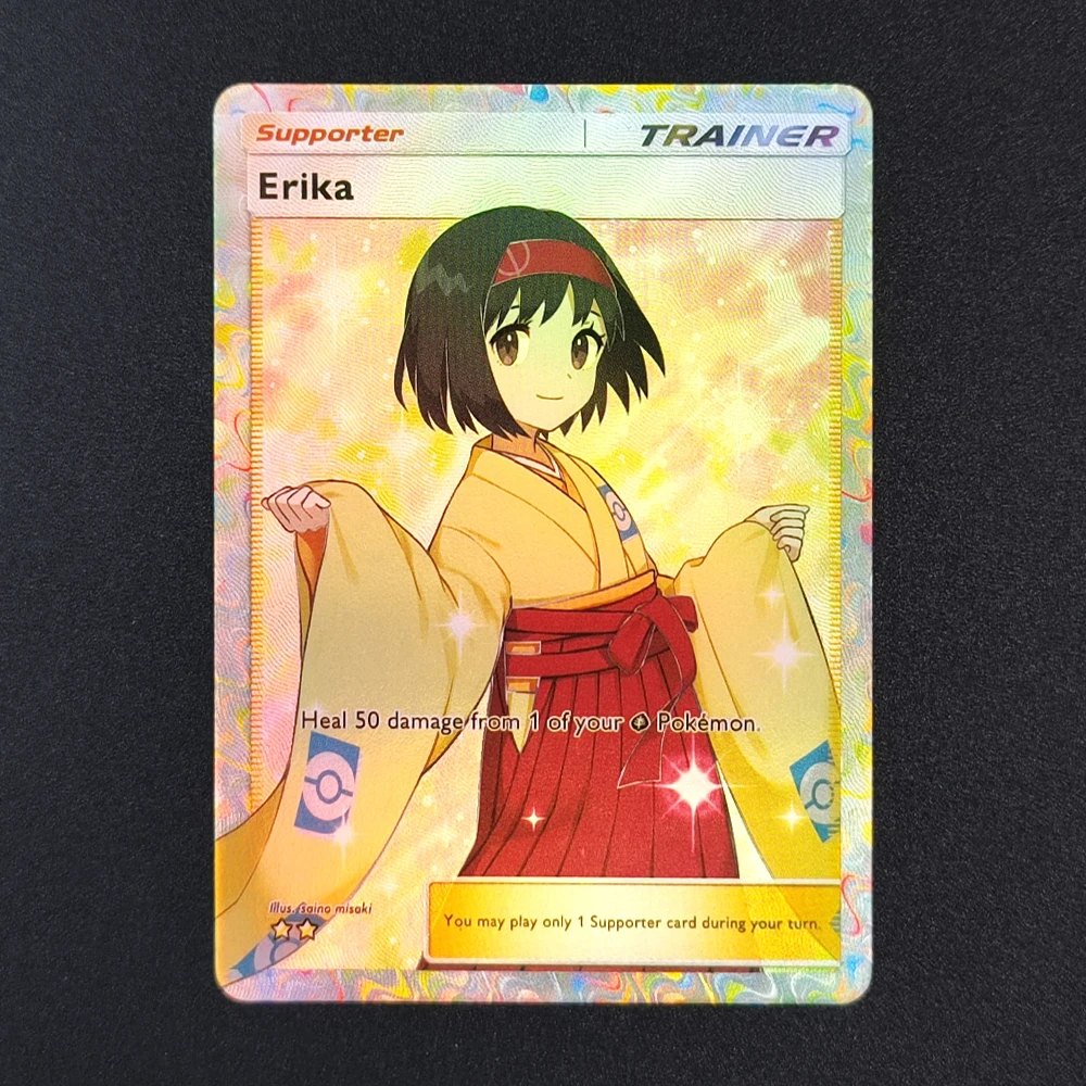 لتقوم بها بنفسك TCG بوكيمون الجيب الإنجليزية جمع بطاقات إيريدا ليرا ليف ليلي إيريكا بيني سابرينا لعبة كلاسيكية أنيمي بطاقات دمى هدايا