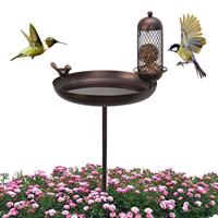 Garden Bird Bath Decorative Outdoors Garden Feeder Bowl Multi-Functional Standing Bowl Birdbaths Yard Decor For Patio Farm