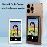 3.97”Magnetic Phone Vlog Selfie Monitor Screen Wireless Recording Using Phone Rear Camera for Selfie Vlog Live Stream Bluetooth