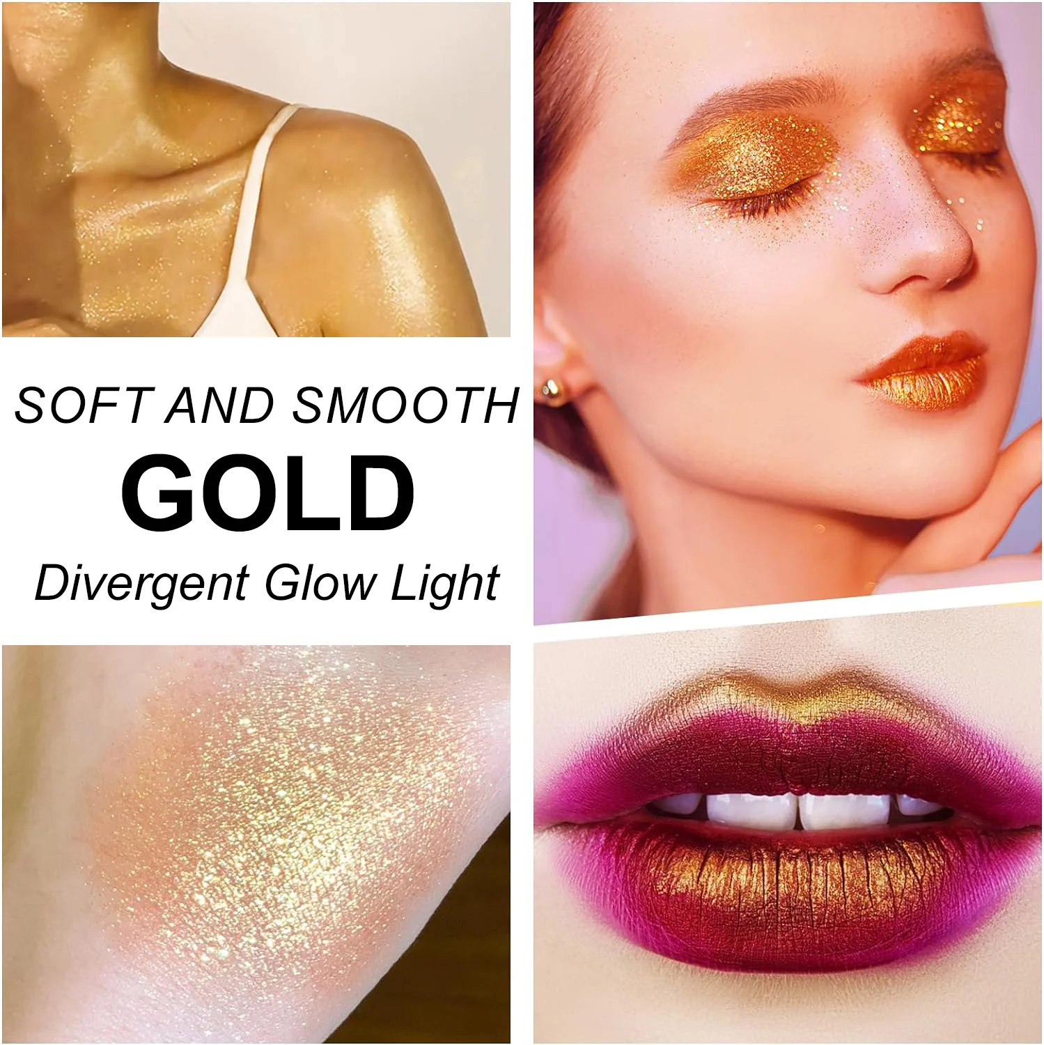 Body Shimmer Oil,Long Lasting Shimmer Body Oil,Face Brighten Glows Highlighters & Luminizers Body Makeup Shine Oils