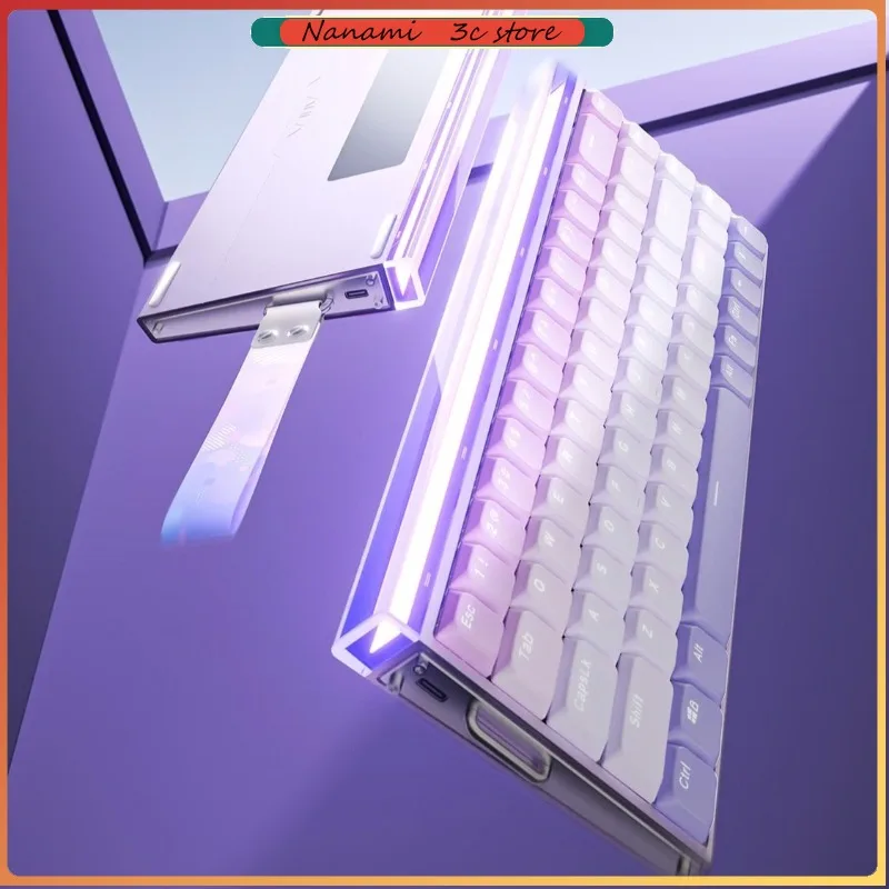 AULA Hero68 Mini Magnetic Axis Keyboard All-Aluminum Unibody Ambient Light Box Wired High-Performance Desktop for Gaming
