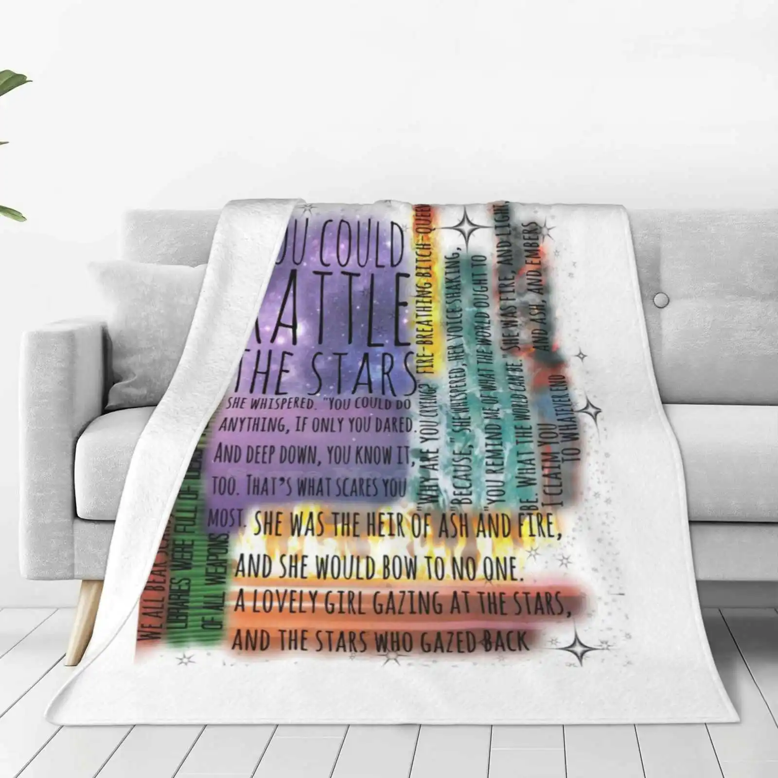 Throne Of Glass Quotes Four Seasons Comfortable Warm Soft Throw Blanket Books Art Quote Design