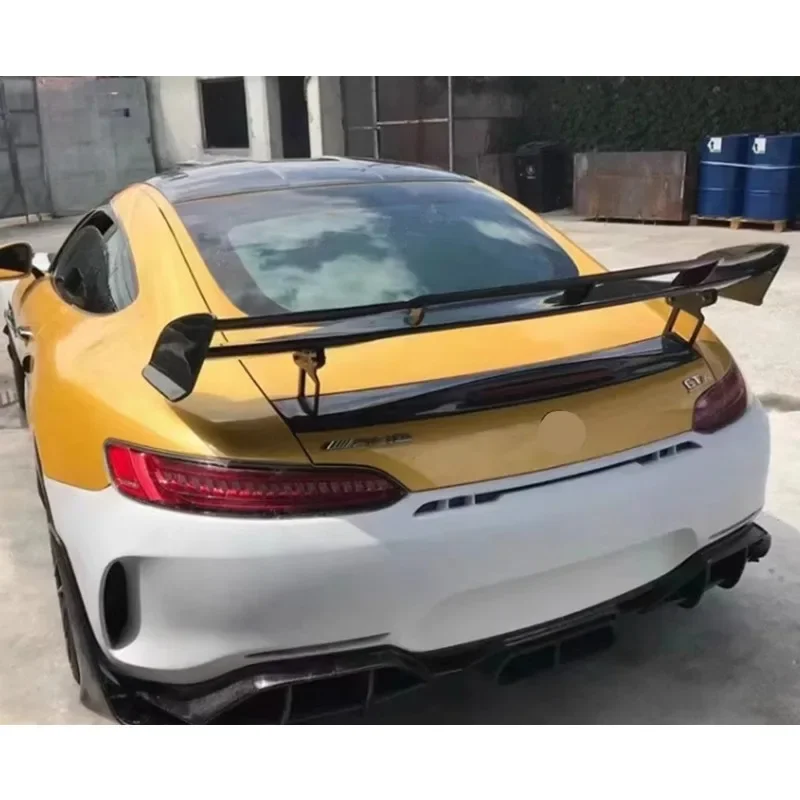 For Mercedes AMG GT GTR GTS Large Tail Carbon Fiber Fixed Wing PRO Double-layer Spoiler Modification Body Kits Trim