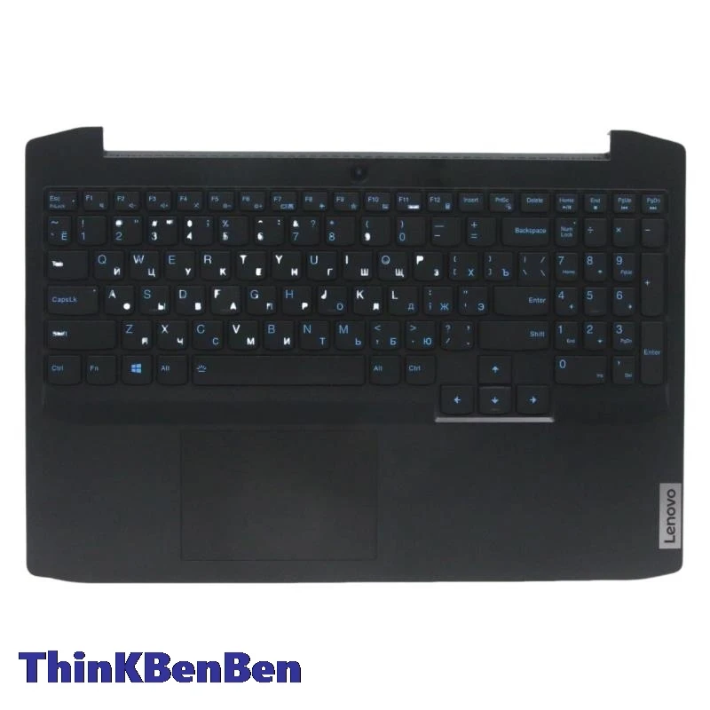 RU Russian Onyx Black Keyboard Upper Case Palmrest Shell Cover For Lenovo Ideapad Gaming 3 15 15ARH05 5CB0Z33225