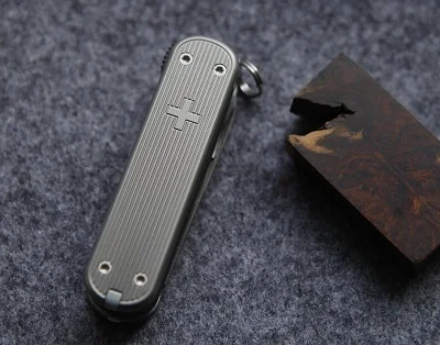 Titanium Alloy Faça Você Mesmo Handle Balanças Feitas à Mão Victorinox Exército Suíço Nail Clip 580 Faca só Faca Não Incluído 580