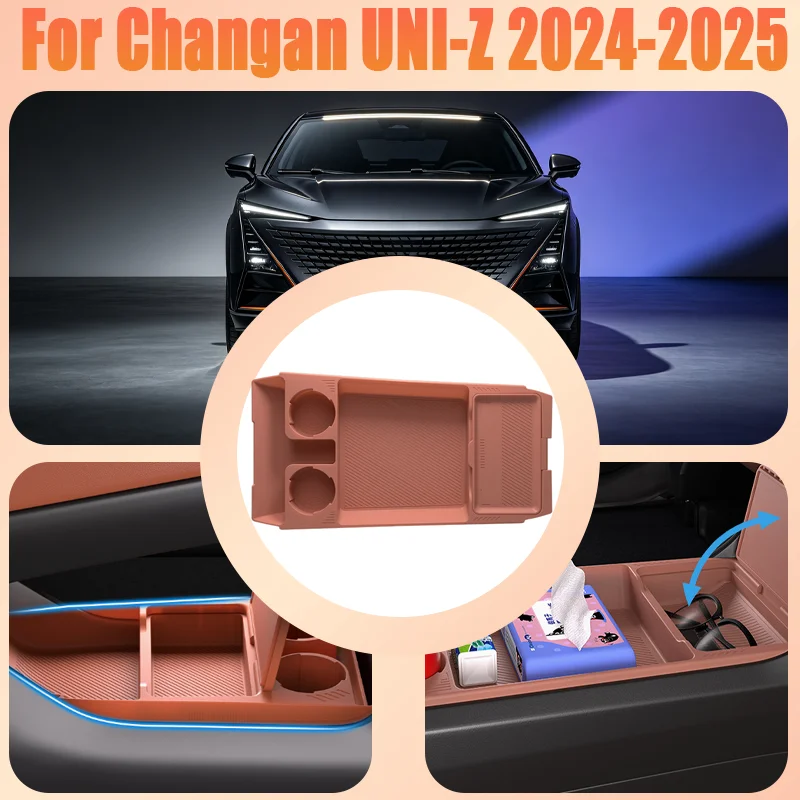 For Changan UNI-Z 2024-2025 Center Console Storage Box, Under-Dash Organizer Tray, Car Interior Accessory