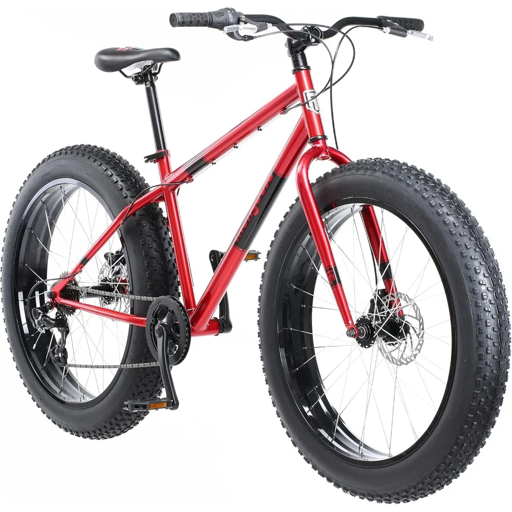 Dolomite Fat Tire Mountain Bike, for Adult Men Women, 26 Inch Wheels, 4 Inch Wide Knobby Tires, 7-Speed