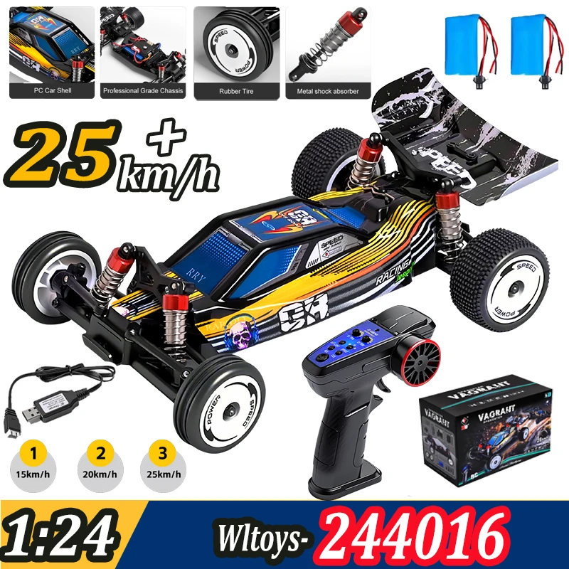 

WLtoys 244016 Новая модель 2,4G Высокоскоростной 1:24 Drift Racing Игрушечный автомобиль с дистанционным управлением 25 км/ч Бесщеточный двигатель 2WD Рождественский подарок