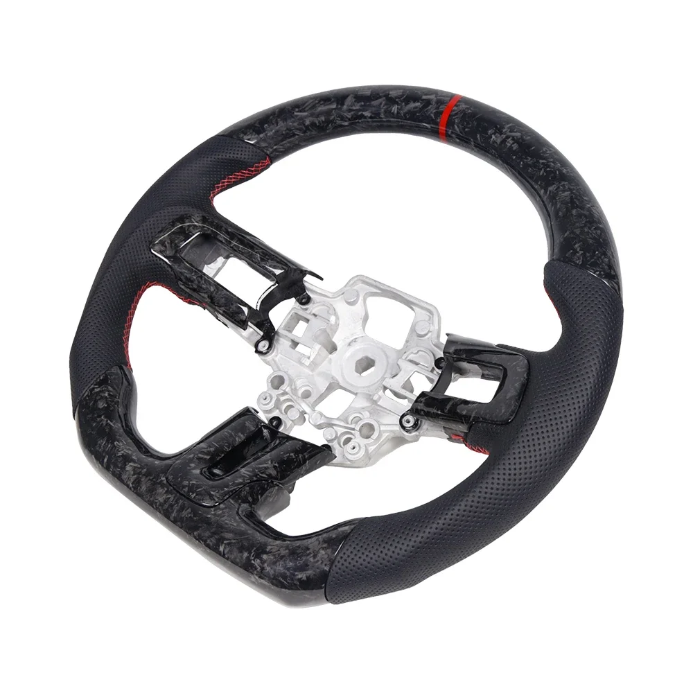 Forged Carbon Fiber Steering Wheel for Ford Mustang 2018-2024 Shelby GT500/GT350 without Heating