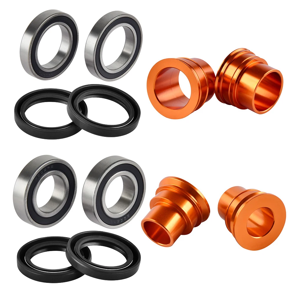 For KTM EXC 300 03-15 Front Rear Wheel Spacers Seals Bearings 250 125-530 EXC EXC-F EXC-W XC-W SMR 2003-2015 SX SX-F XC-F 03-12