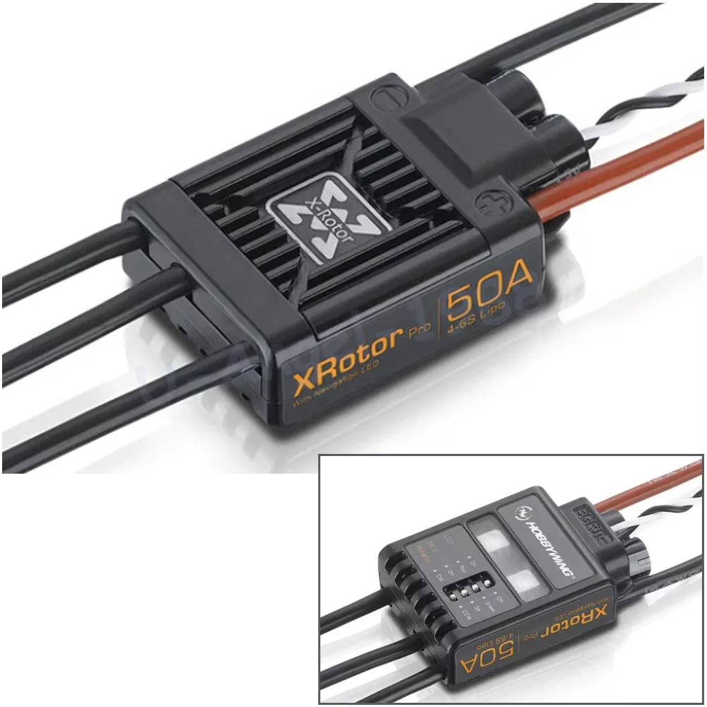 Hobbywing XRotor PRO 50A ESC 4-6S LiPo No BEC Multi-rotor Dedicated Brushless Electric Tuning with Navigation LED