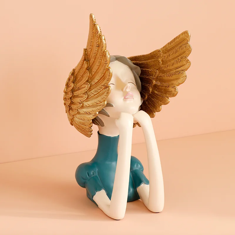 Resin Dream Girl Modern Art Sculpture Gift Room Decor Desk Organizer Living Room Bedroom Decoration Accesories For Home