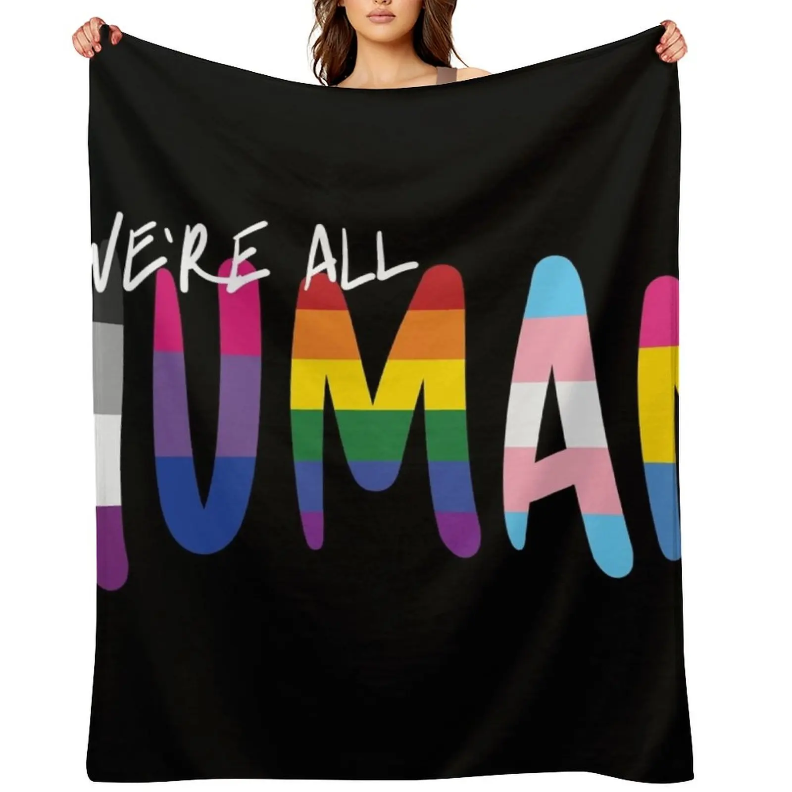 

Human_handwritten, various flags 1 Throw Blanket Decorative Beds Comforter Luxury Brand Thermals For Travel Blankets