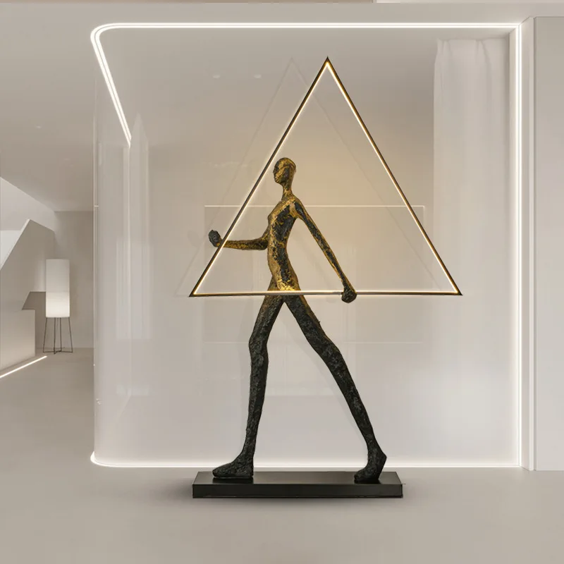 Hotel lobby human sculpture foot light home decoration fiberglass art creative floor    LED