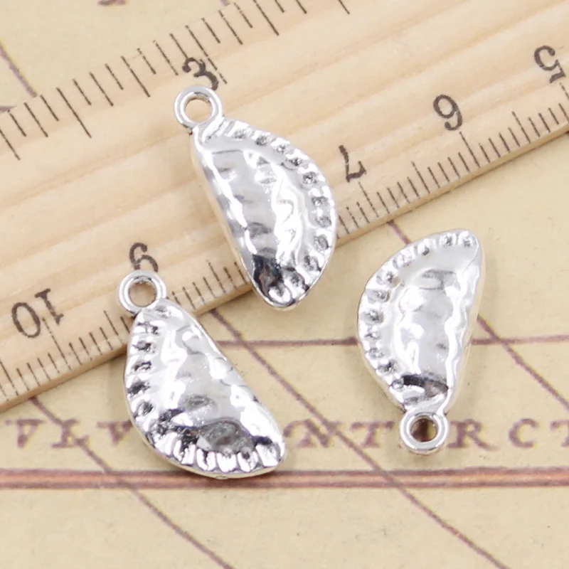 10pcs Charms 3D Dumpling 21x10x4mm Tibetan Silver Color Pendants Antique Jewelry Making DIY Handmade Craft