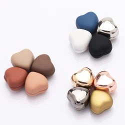 Multi-Color Heart Shape No-Snage Strong Magnet Pins Hijab Headscarf Fixed Buttons Clasp Shawl Buckle Safty Muslim Accessories