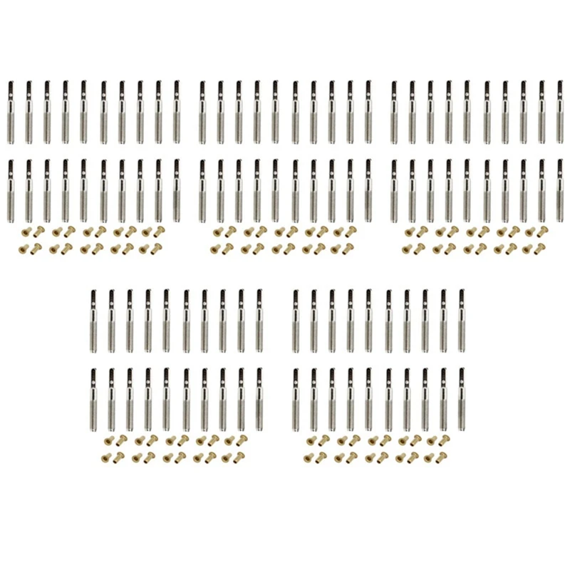 

100 Pcs Lyre Harp Tuning Pin Nails With 100 Pcs Rivets Set For Lyre Harp Small Harp Musical Stringed Instrument