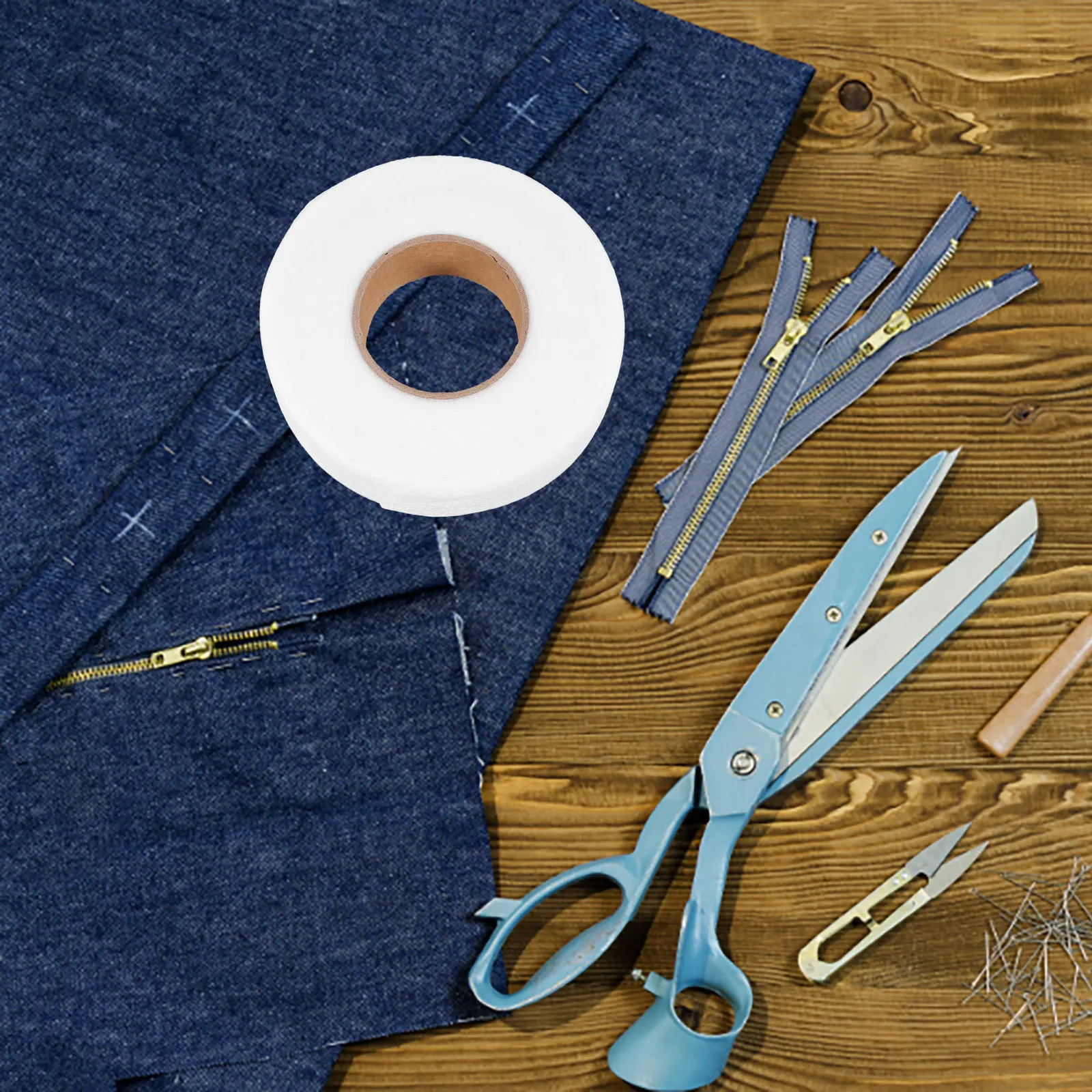 

Heat Fusible Double Sided Hemming Tape No Sew Iron on Fabric Tape for Pants Garments DIY Craft Projects Batting for Quilting