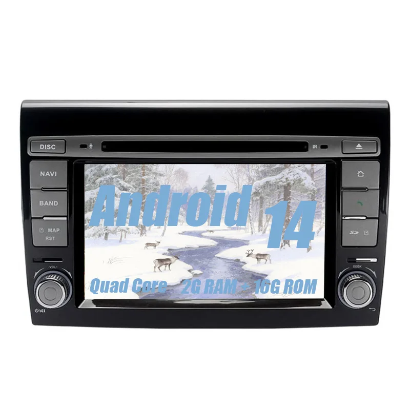 

Android car radio for FIAT BRAVO 2007-2014 stereo screen Carplay Bluetooth GPS Navigation FM radio 7’ [2+16G]