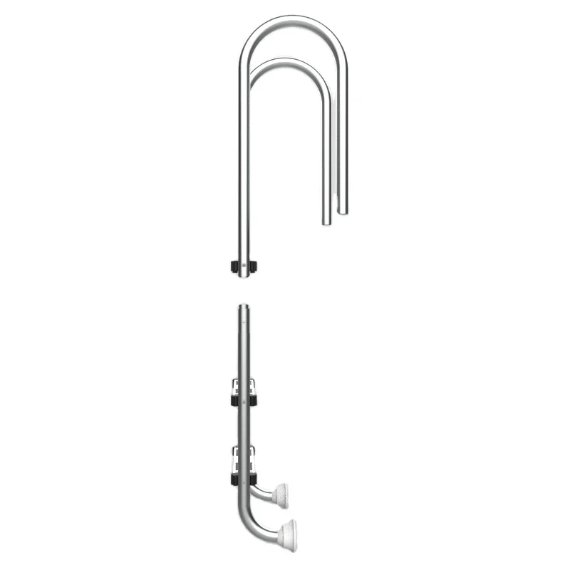 304 Stainless Steel Pool Ladder 2‑Step Anti‑Slip Swimming Pool Access Ladder for Above‑Ground Pool
