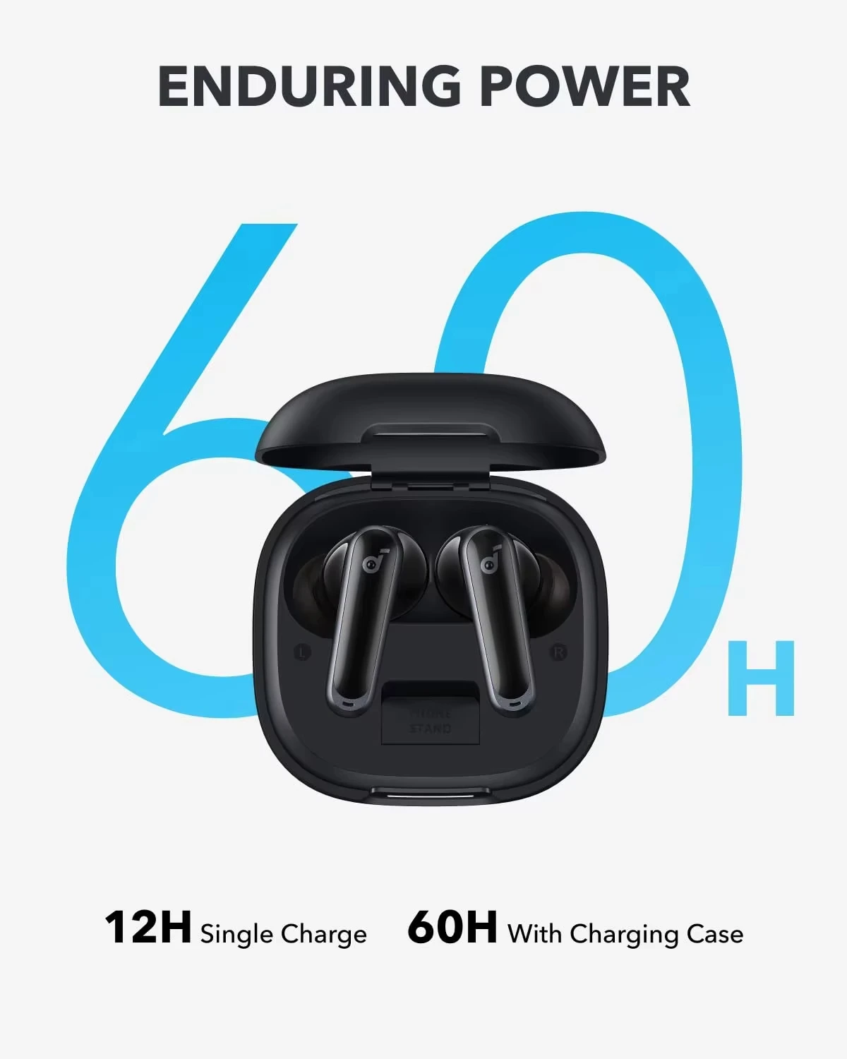 سماعات أذن لاسلكية أصلية 100% Soundcore P40i A3955 من Anker مزودة بخاصية إلغاء الضوضاء IPX5 شحن لاسلكي بلوتوث 5.3 60 ساعة وقت تشغيل