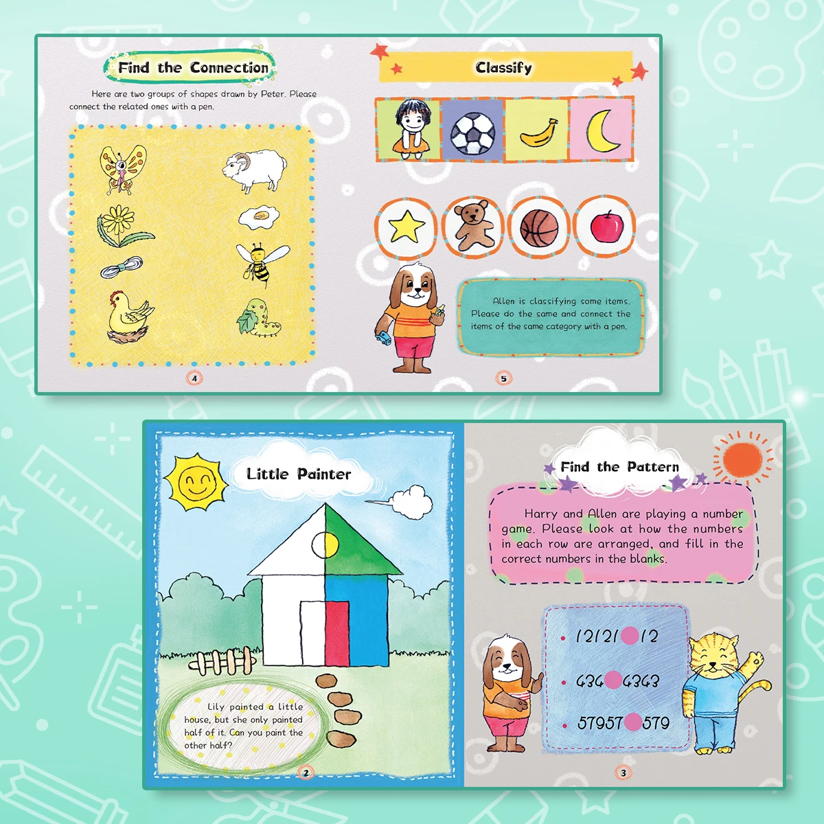 Fun Kids Math Enlightenment Book, Bright Cute Cartoon Pictures, Preschool Early Education Number Learning Activity Book view 6