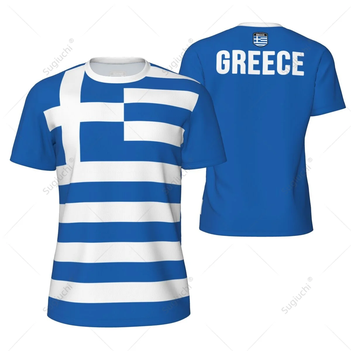 Sports Mesh T-shirt Greece Flag Greek For Running Bike Soccer Tennis Football Fitness Tees 3D Printed Custom