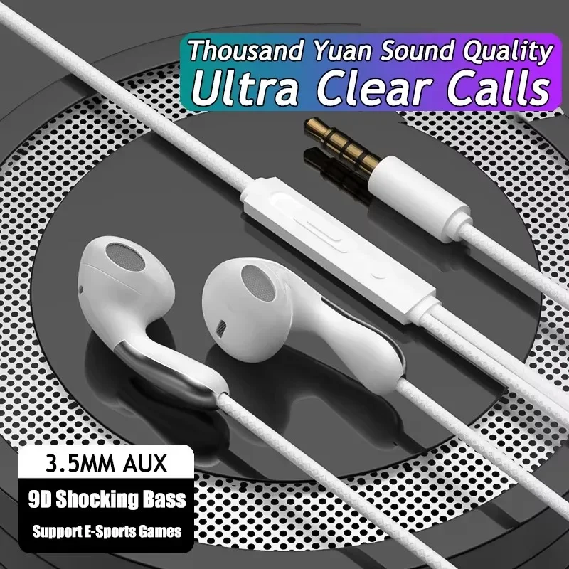 ZLRLMHY For Samsung Huawei Xiaomi iPad Wired Earphone 3.5mmType C HiFi Surround Heavy Bass With MIC In-Ear Game Music Headsets