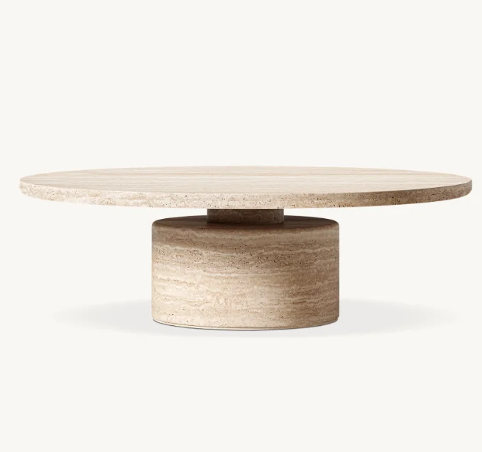 High End American Style Living Room Furniture Natural Stone Marble Coffee Table