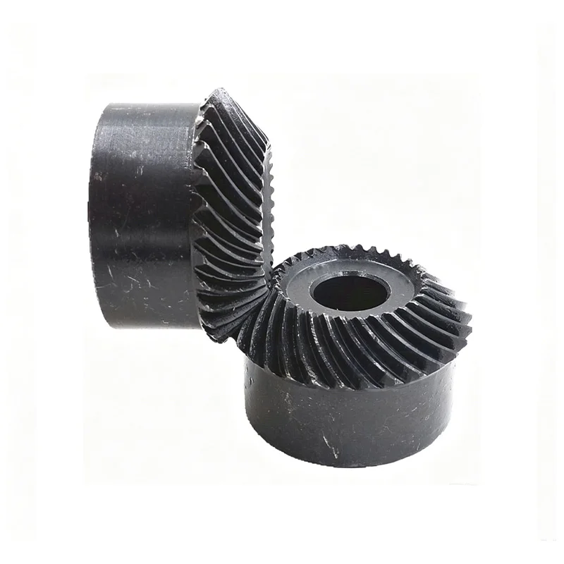 1Pcs 1:1 Helical Bevel Gear 2M 20 25 30Teeth Gear 90 Degrees Meshing Angle 45# Steel Left-hand and Right-hand Bevel Gear