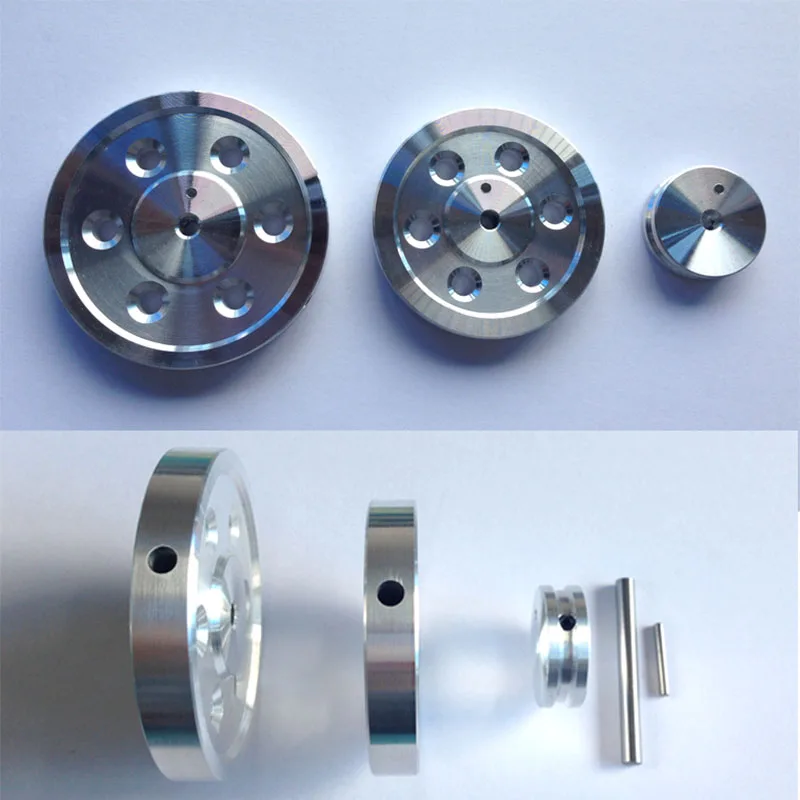 Piezas del modelo del motor Stirling, motor de combustión externa, volante de motor de vapor/accesorios de polea