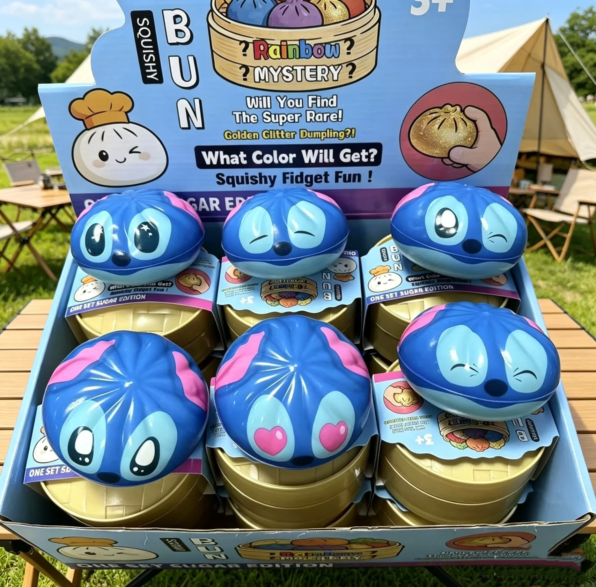 Simuliertes weiches Stressabbau-Squishy, Stitch Slow-Rebound Cartoon-Squishy-Spielzeug, Suppenknödel-Blindbox – Detail 9