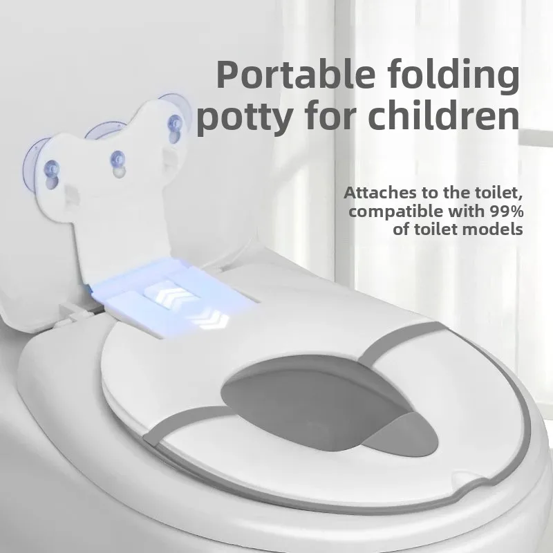 portable foldable child toilet seat for boys and girls travel potty training seat with splash guard easy to carry and store todd