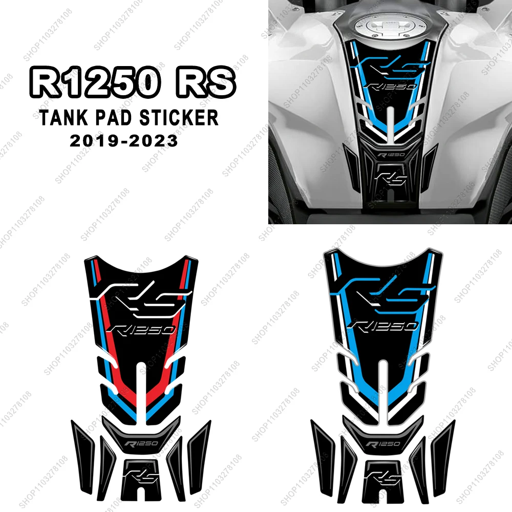 

For BMW R1250RS R1250 RS R 1250 RS 2019-2023 2022 Motorcycle Tank Pad Traction Pads Protector Sticker 3D Resin Stickers kit