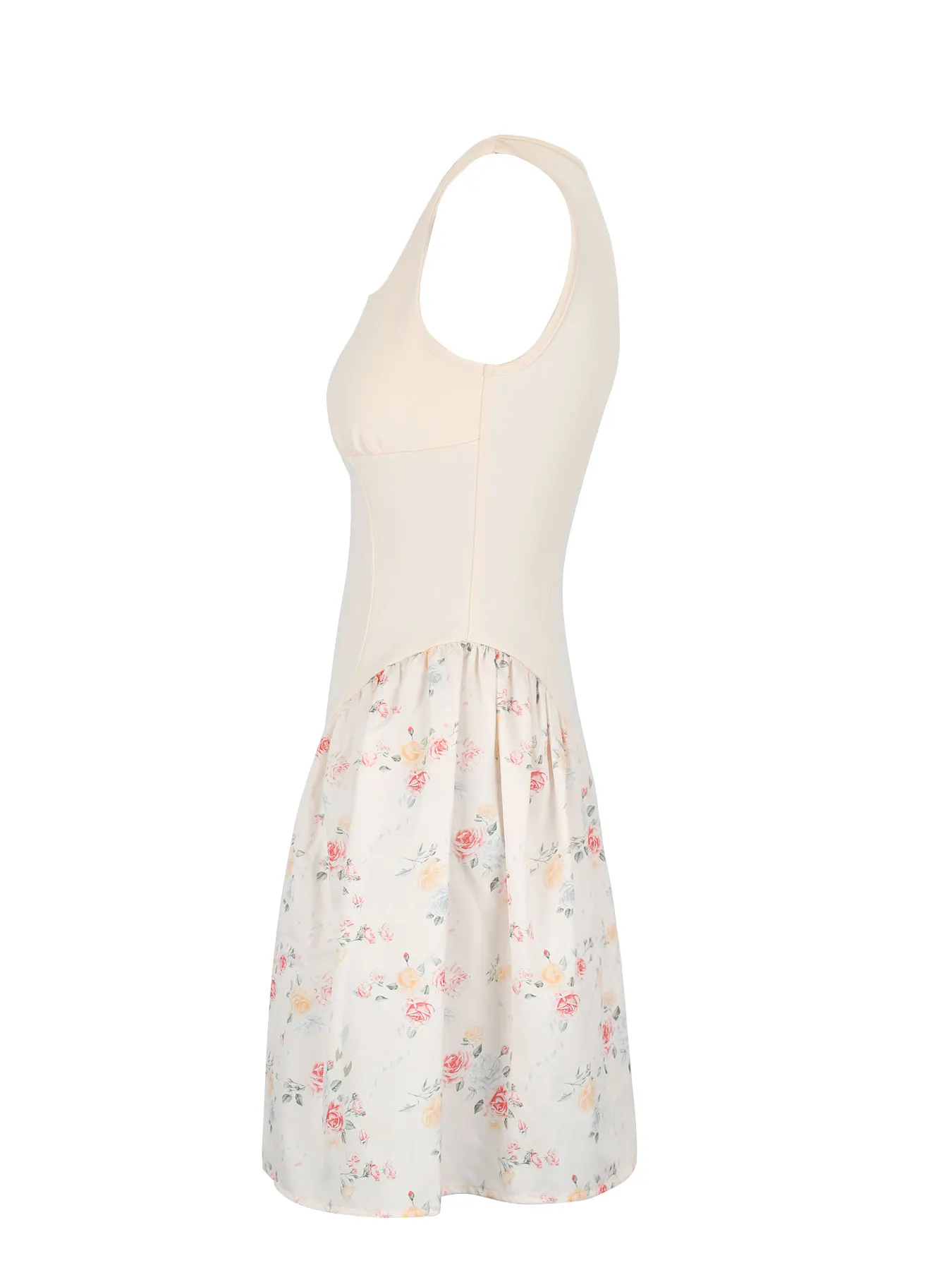 Abiti a trapezio da donna estivi Streetwear Abito con maniche a canotta con stampa di moda Mini abito da donna sexy con colletto quadrato sul petto basso
