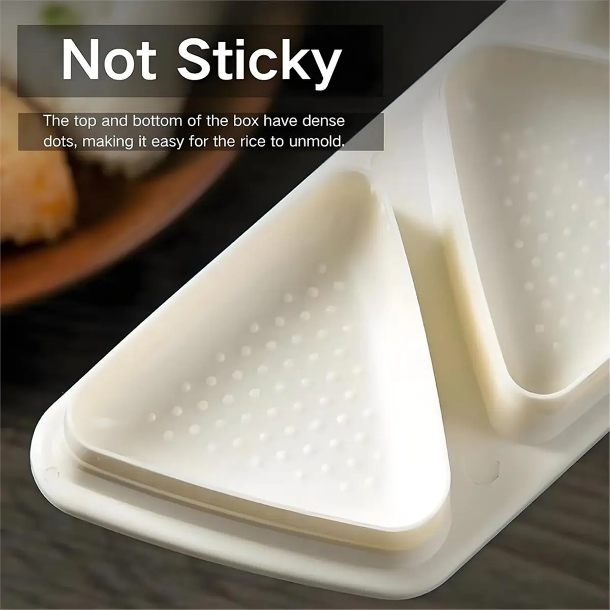 High Quality 6 in 1 Rice Ball Mold Set, Triangle Sushi & Rice Mold,6 At Once CavityPress for Rice Balls,for Picnic and Daily B